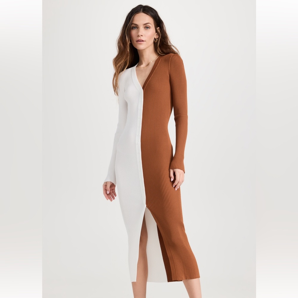 STAUD Shoko Sweater Cardigan Dress